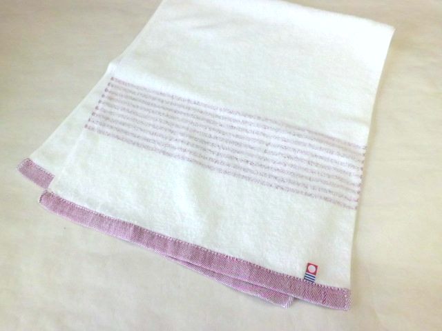フェイスタオル シンプルボーダー（ワイン）