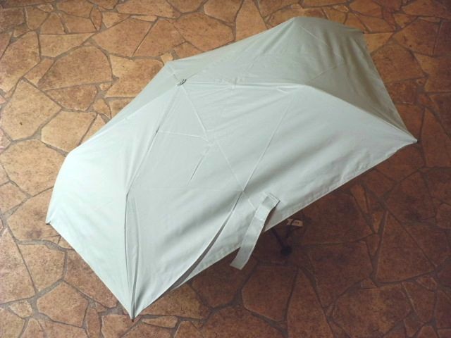 PUスーパーライト/ソリッドカラー折りたたみ日傘（グリーン）