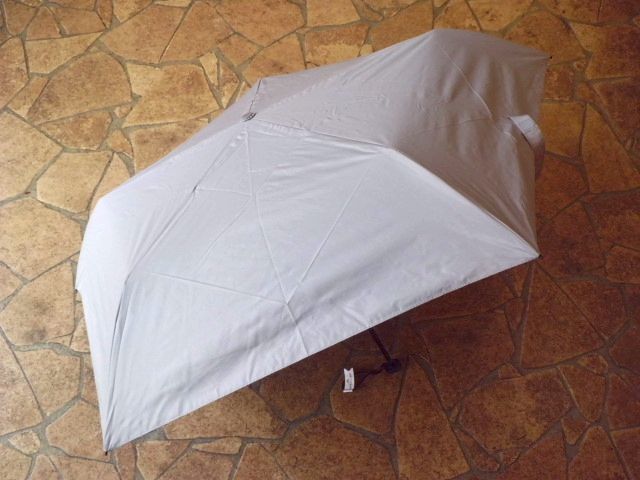 PUスーパーライト/ソリッドカラー折りたたみ日傘（グレー）